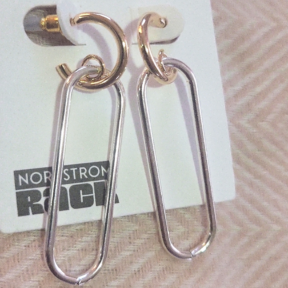 Nordstrom Gold and Silver Earrings - Picture 2 of 3